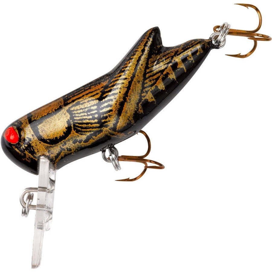 Rebel Crickhopper Fishing Lure Hard bait Black Cricket 1 1/2 in 3/32 oz