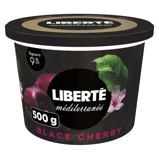 Yogourt Liberté Méditerranée 9 %, cerise noire, 500 g