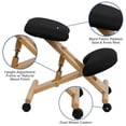 thumbnail image 4 of Scranton & Co Contemporary Fabric/Wood Mobile Ergonomic Kneeling Chair in Black, 4 of 7