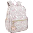 thumbnail image 3 of Madison & Dakota Beige Butterfly 17 Inch Backpack with Laptop Pocket & Removable Keychain, 3 of 10