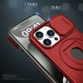thumbnail image 5 of Decase for iPhone 15 Military Grade Protection Case,Compatible with MagSafe,Built-in Rotation Ring Holder Stand,with Slide Camera Lens Protector,Slim Anti-Scratch Shockproof Cover,Red, 5 of 6
