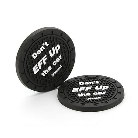 

Tohuu Car Cup Coasters 2PCS Car Drink Cup Coaster Car Anti Slip Cup Holder Insert Coaster Anti-Scratch Auto Cup Mats for Women Men 2.76 Inch candid
