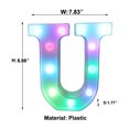 thumbnail image 3 of SDJMa Colorful LED Marquee Letter Lights with Remote – Light Up Marquee Signs – for Wedding Birthday Party Lamp Christmas Home Bar Decoration - U, 3 of 8