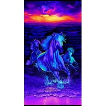 Midnight Run Horse 24" Panel Fabric
