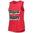 thumbnail image 2 of Women's Concepts Sport Heather Red/Heather Black Ottawa Senators Meter Muscle Tank Top & Pants Sleep Set, 2 of 5
