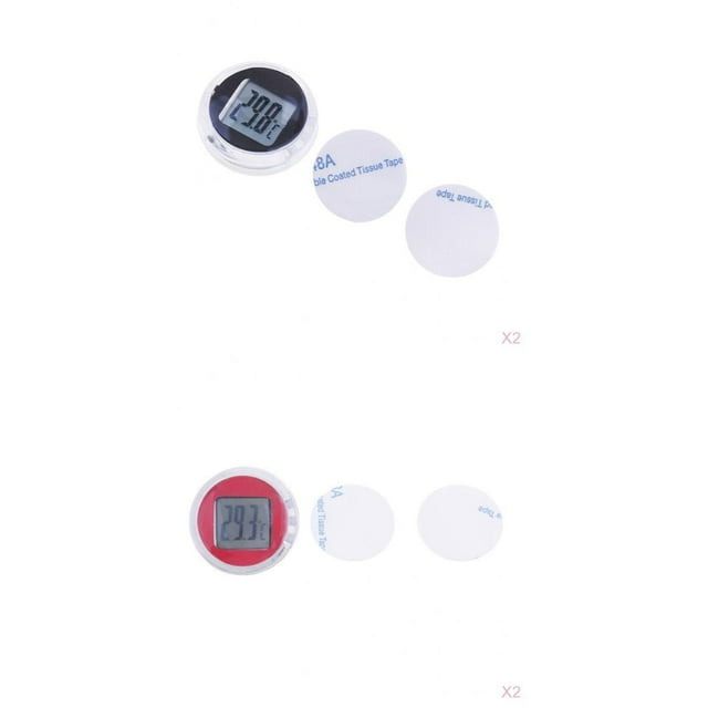 De 2 Motocicletas Auto-adheridas Con Indicador De Temperatura Impermeable Negro Y Rojo kusrkot Medidor de temperatura de motocicleta