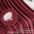 thumbnail image 6 of PiccoCasa Fleece Plush Throw Blanket, 51" x 59", Burgundy, 6 of 6