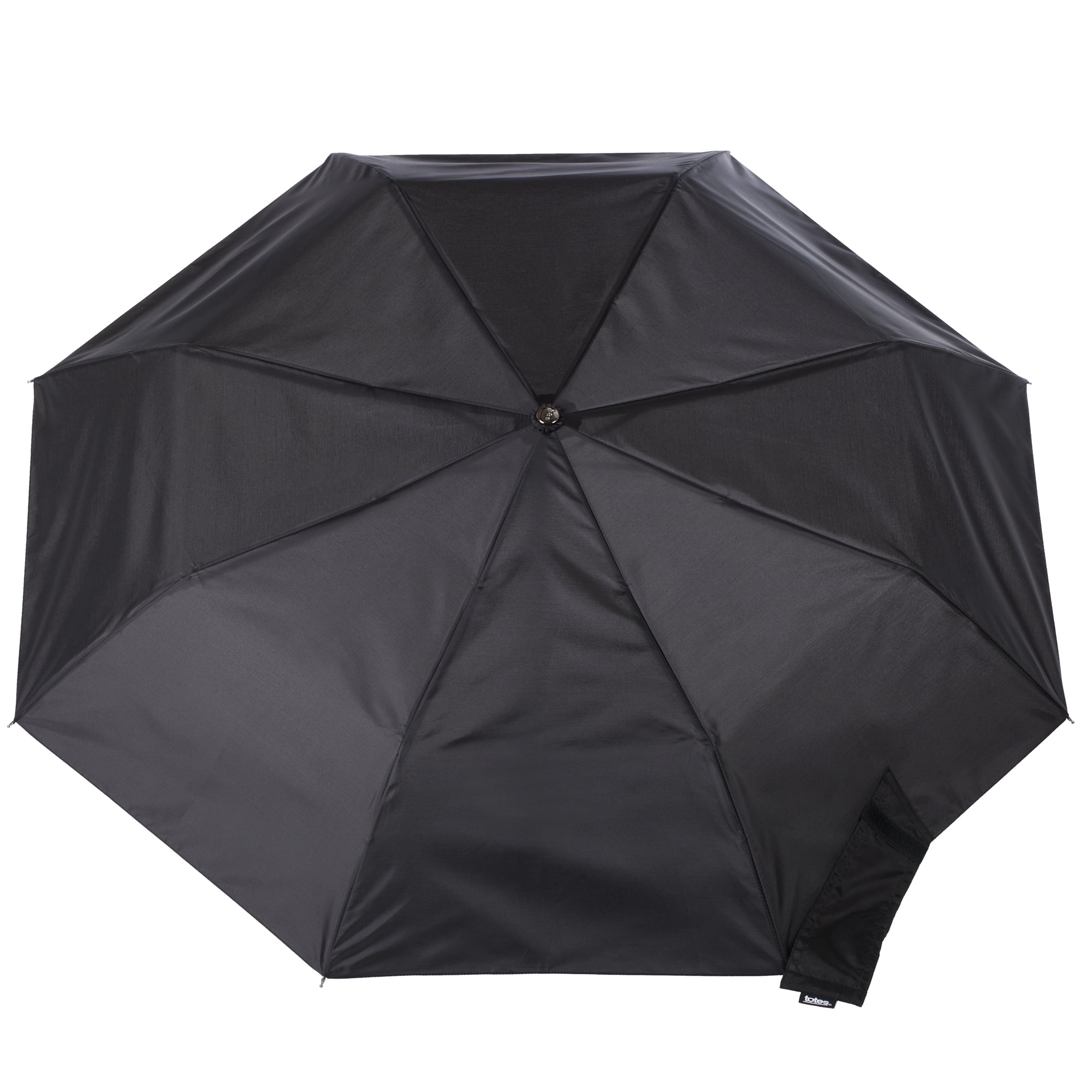 Totes Titan Auto Open Close Umbrella with NeverWet (Black) - 8413