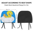 thumbnail image 2 of Tweety-Bird Car Headrest Cover Decor Vehicles Seat Pillow Cover Protector Accessories Auto Front/Rear Seats Head Rest Cover Universal Fit Most Cars Sedan SUV Van, 2 of 7