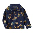 thumbnail image 2 of XXWXYD Girls Boys Toddler Jean Jacket Denim Coat with Sunflower Buttons Casual Outerwear for Kids Baby Children Lightweight Button Down Jacket, 2 of 7