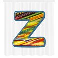 thumbnail image 3 of Ambesonne Letter Z Shower Curtain, Celebration Boys Girls, 69"Wx70"L, Multicolor, 3 of 3