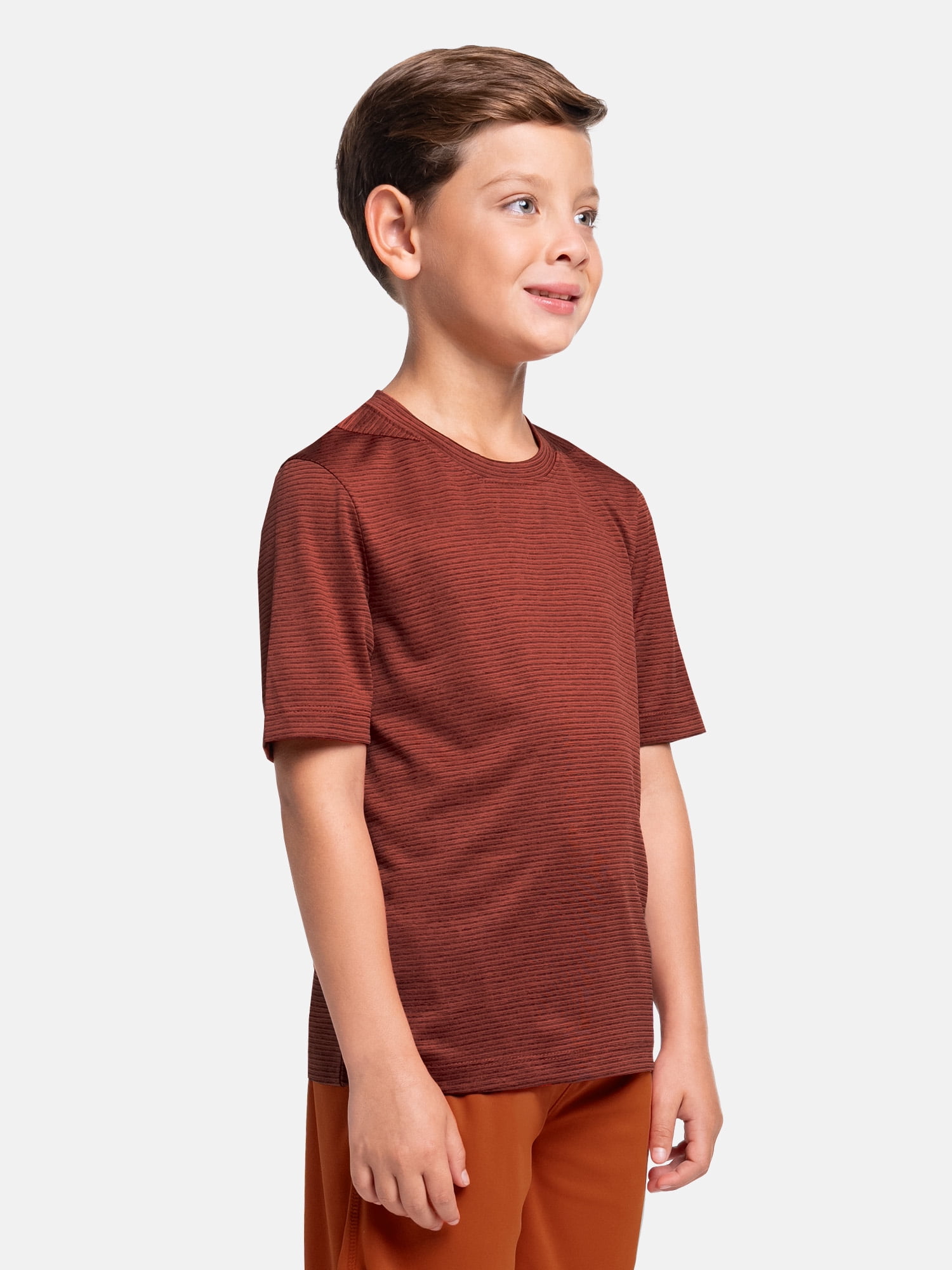 Athletic Works Boy's Short Sleeve Core Active T-Shirt 2-Pack, Sizes 4-18 & Husky