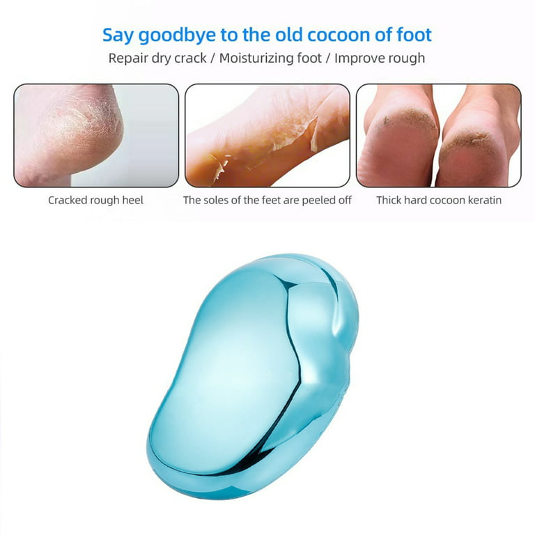 solacol Pedicure Foot File Callus Remover Glass Foot File Callus Remover  for Feet - in Shower Foot Dead Skin Remover - Pedicure Foot Buffer for Soft