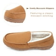 thumbnail image 6 of FUPPIA Mens Moccasin Slippers Indoor Outdoor Comfortable Warm Moccasins for Men with Non-Slip Rubber Sole Slip-on Shoes 12 Beige, 6 of 6