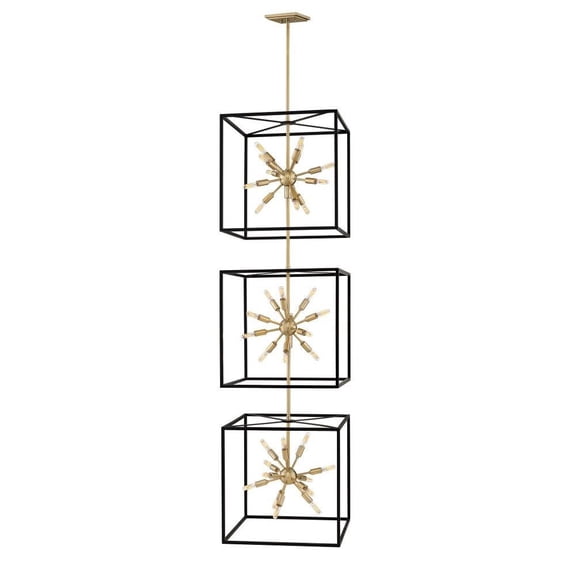 Mid Century Modern Thirty Six Light Chandelier-Black Finish Bailey Street Home 81-Bel-4421021