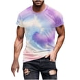 thumbnail image 2 of Xihbxyly Men Shirts, Men's Casual Crew Neck Shirts Printing Fitness Sports Shorts Sleeves T Shirt Blouse Pullover Comfy Printed Slim Fit Tees Mens Shirts Big and Tall Summer Saving Clearance Shirts, 2 of 5