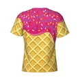 thumbnail image 6 of Vsdgher Red Ice Cream Print Men's Dry Fit Mesh Athletic Shirts Moisture Wicking Tennis T-Shirt Tops, 6 of 9