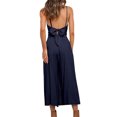 thumbnail image 4 of Txlixc Mono de verano para mujer Tirantes finos ajustables Cintura alta Pierna ancha Mono recortado Mamelucos con bolsillos Txlixc  Estilo de ocio, 4 of 5