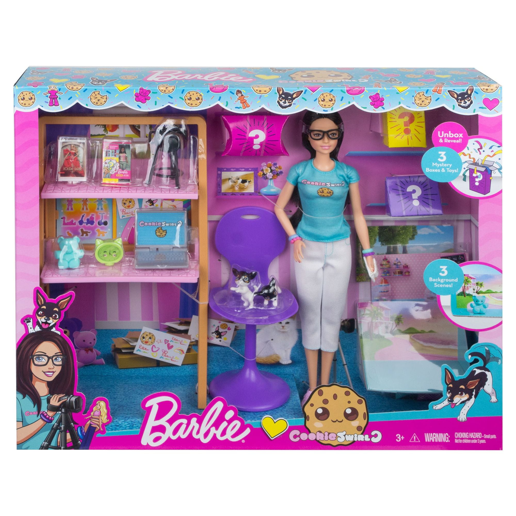 CookieSwirlC Barbie Doll and Accessories Blue Bear
