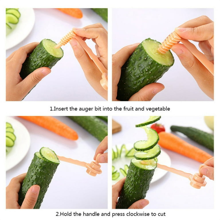 Spiral Potato Cutter Cucumber Slicer Vegetable Spiralizer Kitchen