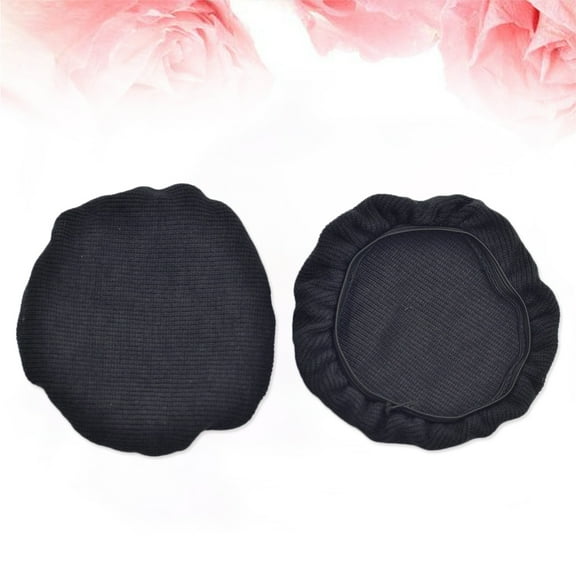 BESTOYARD 4Pcs Universal Black Headphone Cover Sweat Absorption Ear Pad Covers Washable for Phone Use