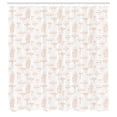 thumbnail image 2 of Ambesonne Mushroom Shower Curtain, Sketch Mushrooms Artwork, 69"Wx70"L, Persian Orange, 2 of 4