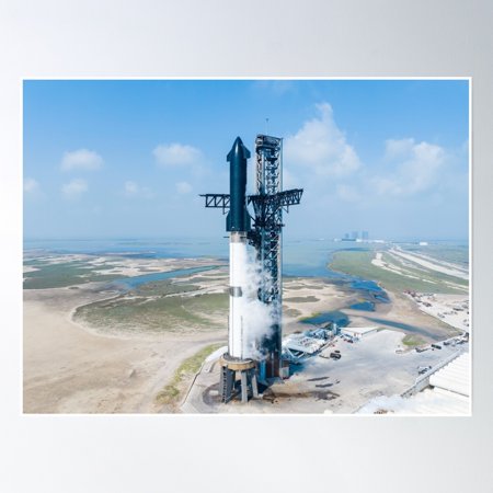 Flight 4 Spacex Starship Poster Wall Art, Modern Wall Decor, 8x12 UNFRAMED