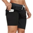 thumbnail image 2 of Men's Swim Trunks Board Shorts Quick Dry Mens Swimming Trunks with Compression Liner, 2 of 9