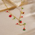thumbnail image 2 of Fashion Forward Lightweight Chain Necklace Featuring Fruit Pendant Including Watermelon Strawberry Charm, 2 of 9