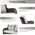 thumbnail image 4 of Bellefurn Outdoor Patio Sofa,Weather Resistant Wicker Patio 3-Seat Couch with Ottomans and Deep Seat Anti-Slip Cushion, Ideal for Porch, Poolside, Deck, 4 of 8