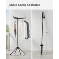 thumbnail image 4 of SONGMICS Clothes Drying Rack, 59-Inch Folding Laundry Drying Rack with 3 Rotatable Arms for Hangers, 4 Legs, Stainless Steel, for 27 Pieces of Clothes, Black, 4 of 6
