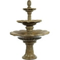 thumbnail image 2 of Solid Rock Stoneworks Zen Blossom Fountain - 60" Tall - Aged Pine, 2 of 4