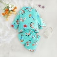 thumbnail image 5 of LYMAYTER Infant Baby 9m-5t Long-Sleeve Top + Short for Toddler Kids Summer Casual Print 2 PCS Outfit, 5 of 10