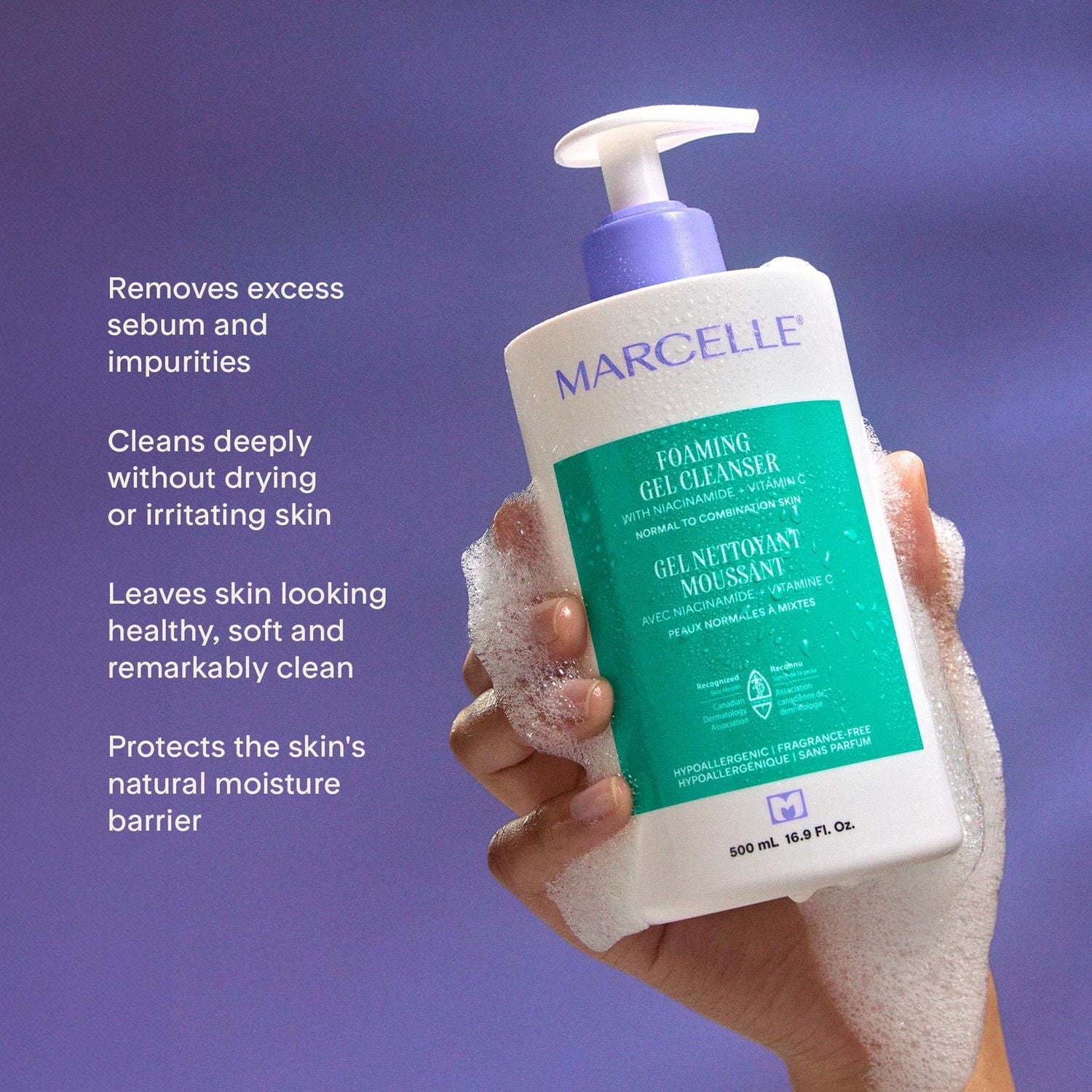 Gel nettoyant moussant Gel nettoyant doux moussant