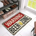 thumbnail image 3 of MKHERT Funny Rusty Metal Sign Warning Beer Zone Doormat Rug Home Decor Floor Mat Bath Mat 30x18 inch, 3 of 3