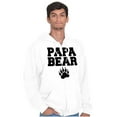 thumbnail image 3 of Papa Bear Dad Father's Day Pawprint Zip Hoodie Sweatshirt Men Brisco Brands S, 3 of 6