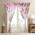 thumbnail image 4 of White Horse 30%-50% Blackout Curtains for Women ,3D Galloping Horse Curtains & Drapes,Rustic Farmhouse Animal Horse Window Curtains,Cherry Blossom Pink Flower Window Treatments, 4 of 6