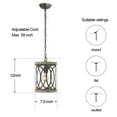 thumbnail image 4 of 1-Light Farmhouse Pendant Light for Kitchen Island Rustic Wood Chandelier Light Fixture for Dining Room Entryway Foyer, 4 of 7