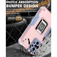 thumbnail image 4 of Funda Super Case para Samsung Z Fold 4, compatible con soporte magnético para coche, protección total de 360°, soporte de anillo, 4 of 5