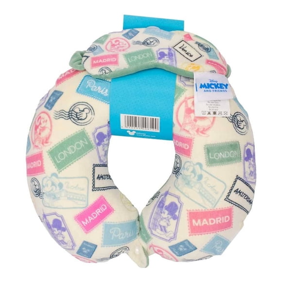 Cojín Disney para Cuello con Antifaz Diseño Mickey y Amigos Multicolor 2 Piezas
