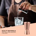 thumbnail image 2 of HEMOTON  2 Pcs Cocktail Jigger Shaped Stainless Measuring Cups Golden, 2 of 8