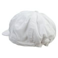 thumbnail image 3 of Dachshund Dog Embroidered Cotton Elastic Big Size Newsboy Cap - White 2XL-3XL, 3 of 5