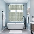 thumbnail image 3 of Sage Green Buffalo Plaid Kitchen Curtains, Farmhouse Green White Checkered Kitchen Curtains and Valances Set of 3, Light Filtering Tailored Tier Curtain 24 Inch Length Drapes for Cafe Sink Bedroom, 3 of 8