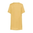 thumbnail image 4 of Baikeli Robe Pas Chère Robes d'Été pour Femmes Décontractées Vacances Robes d'Été Grande Taille Robe Mini Robes de Couleur Unie Robe à Col en V Fluide Robes pour Femmes 2024, 4 of 7