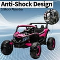 thumbnail image 2 of OUYAWEI 24V Ride On UTV Car Battery Powered Electric Off-Road Remote Control 200W Motors LED Lights Music Rose Red, 2 of 7