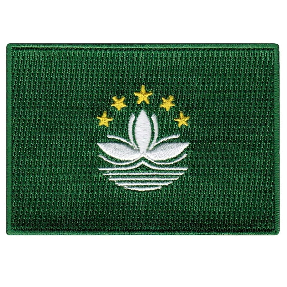 Macau Flag Embroidered Iron-on Patch