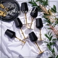 thumbnail image 3 of Vikko Dcor Black and Gold Wine Glasses | 11 Ounce Cup  Striking Black and Gold Design with Diamante Accents  Dishwasher Safe  Set of Six Stunning Wine Glasses  8.4 x 2.3, 3 of 4