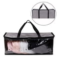 thumbnail image 2 of Transparent Storage Bag 3 Piece Set Zipper Transparent Heavy Duty Storage Bag with Handles Large Waterproof for Clothes, Blankets, Sheets, CDs, Hats, Books 21x7.8x6.5, 2 of 5