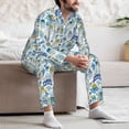 thumbnail image 7 of Bingfone Men's Pajama Set 2 Piece Loungewear PJs, Long Sleeve with Pajama Pants- cartoon octopus-Large, 7 of 7