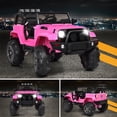 thumbnail image 3 of Costway 12V Kids Ride On Truck Car w/ Remote Control MP3 Music LED Lights Pink, 3 of 10